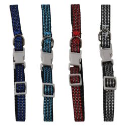 Kakla siksna 1cm plata, ar atstarotāju, mix