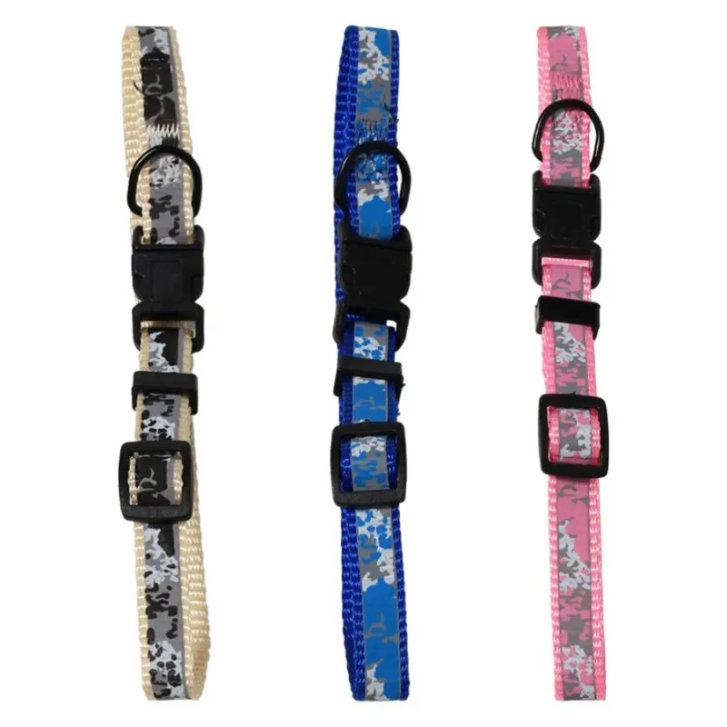 Kakla siksna 1cm plata, ar atstarotāju, mix