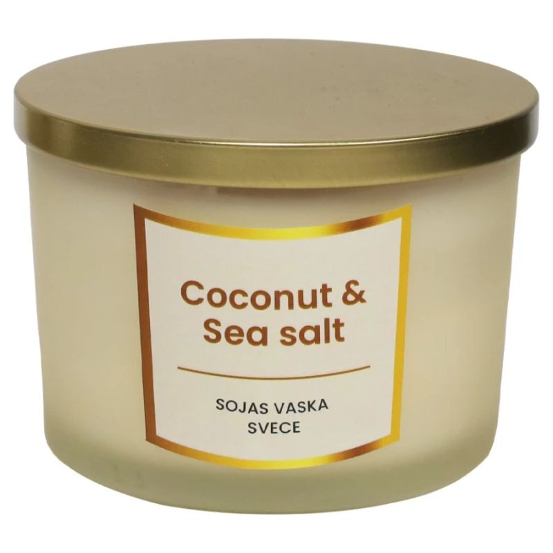 Svece no sojas vaska 400g, Coconut & Sea salt