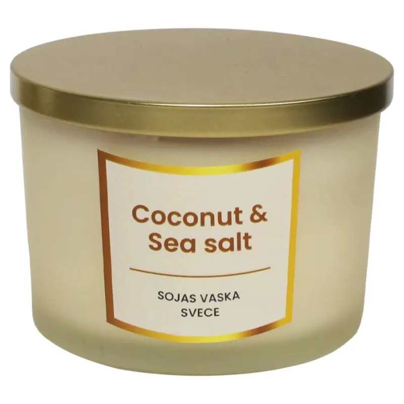 Svece no sojas vaska 400g, Coconut & Sea salt