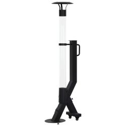 Granulu sildītājs ar stikla ietvaru