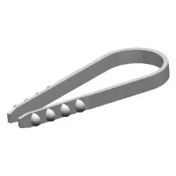 Dībelis-apskava BP DA 3-13-100 balts ,iepakojumā 100 gab.,