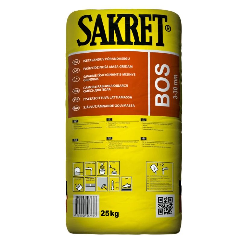 Pašizlīdzin. masa sakret bos 3-30mm 25kg