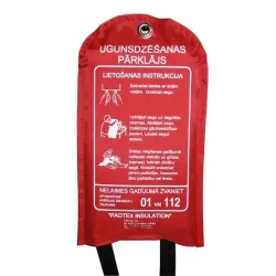 Pārklājs ugunsdzēsības ar somu,120x180cm