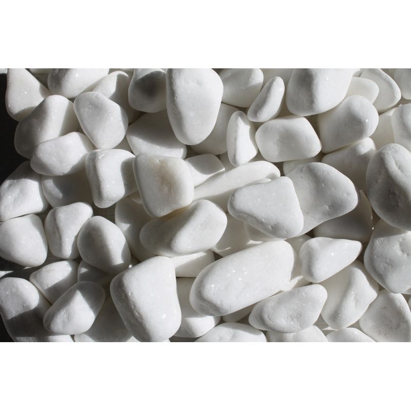 Dekoratīvie oļi 15-25mm 20kg balts