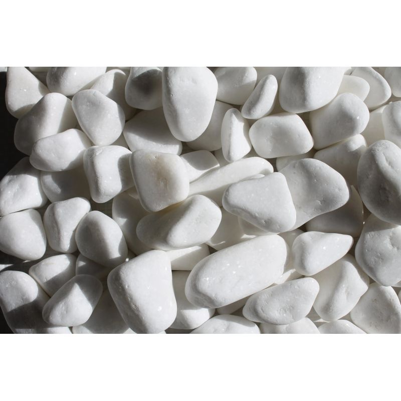 Dekoratīvie oļi 25-40mm 20kg balts