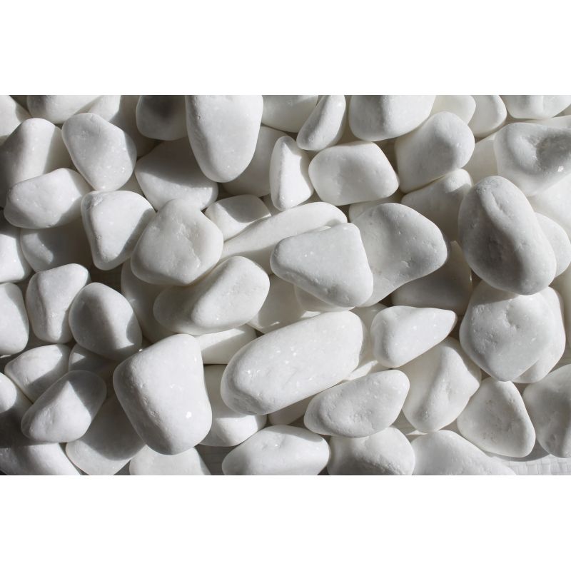 Dekoratīvie oļi 25-40mm 20kg balts