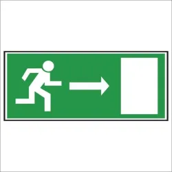 Zīme evakuācijas izeja ,pa labi, 20x8