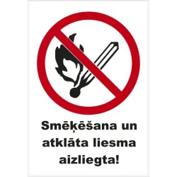 Aizlieguma zīme, 15 cm x 22 cm