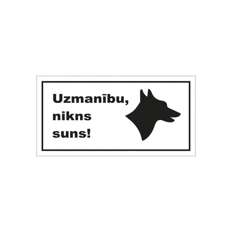 Norāde uzmanību nikns suns vilks 100x200
