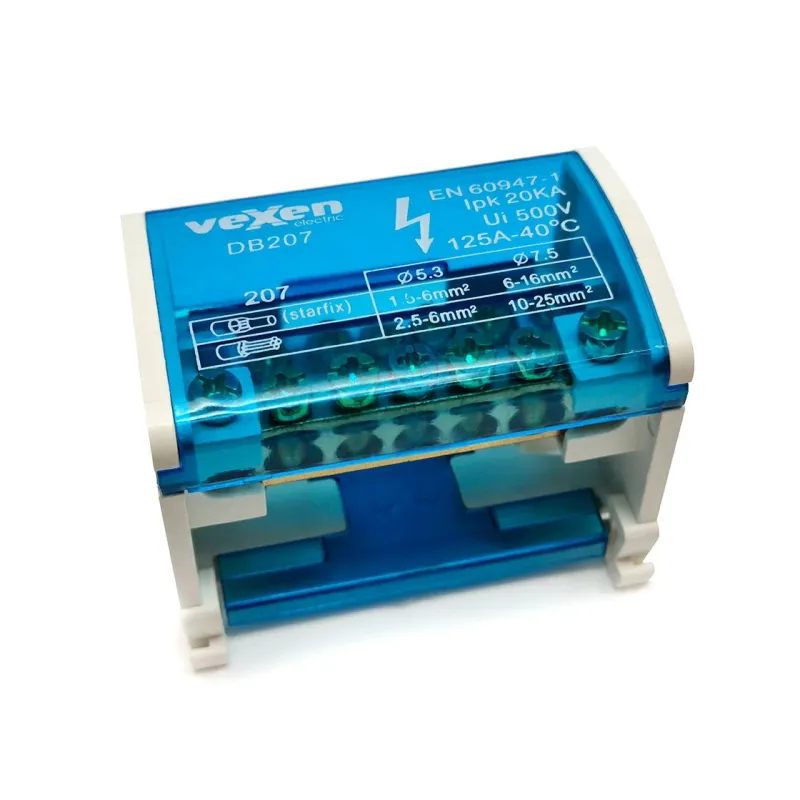 Sadales spaiļu bloks 2x7poles 125a-500v
