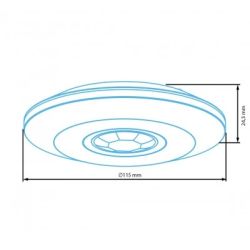 Kustības sensors ALIO MS-360-08EW, V-A, 360 grādi, IP20, 2000W