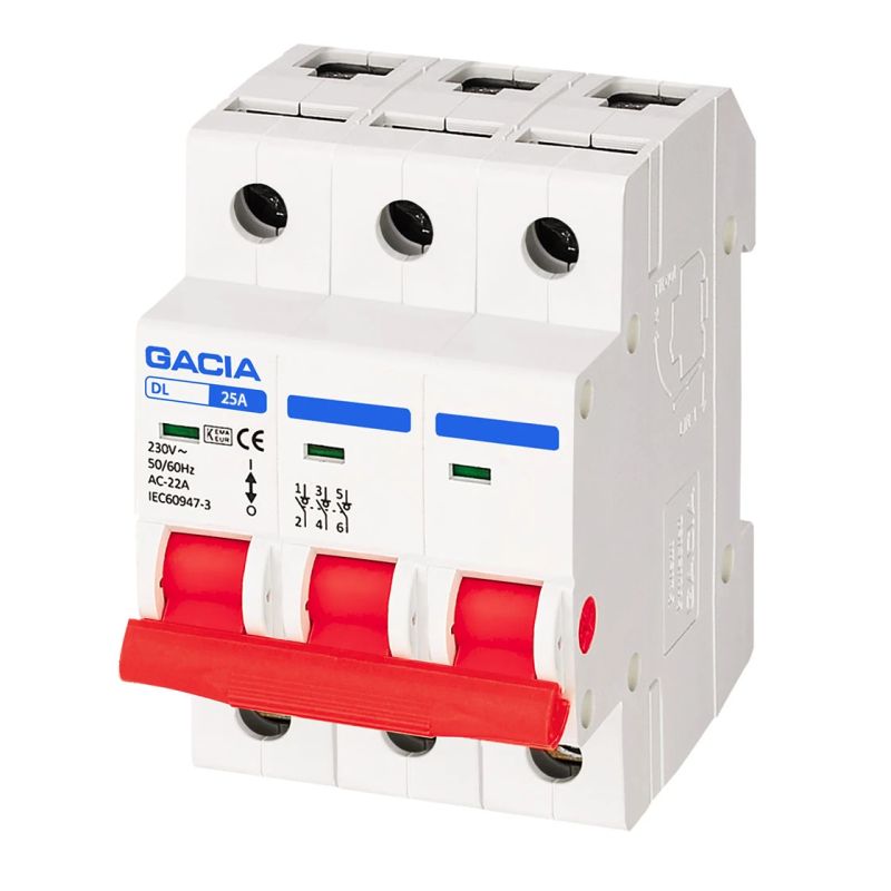 Modulārais slēdzis dl-125 3p 25a