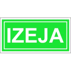 Evakuācijas zīme LUI20, 20 cm x 10 cm