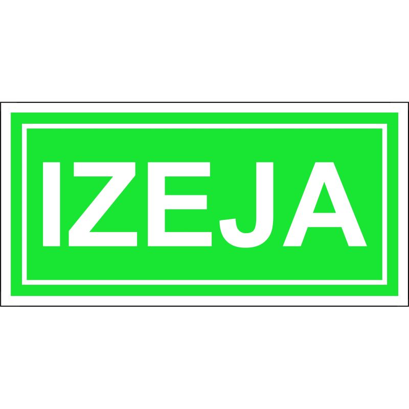 Uzlīme evakuācijas izeja 20x10 lui20