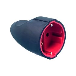 Kontaktligzda ar zemējumu. melna