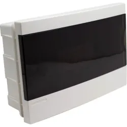 Sadalne, zemapmetuma, IP40, 12 mod., balta-melna