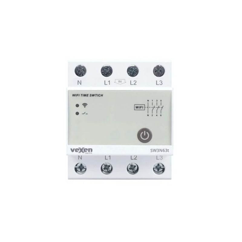 Slēdzis sw3n63t wifi tuya 3no 63a 230v