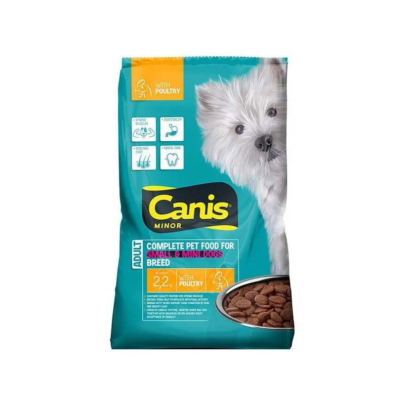 Sausā suņu barība Canis Minor, vistas gaļa, 2.2 kg