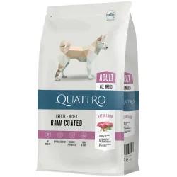 Sausā suņu barība Quattro Adult All Breed, jēra gaļa-rīsi, 3 kg
