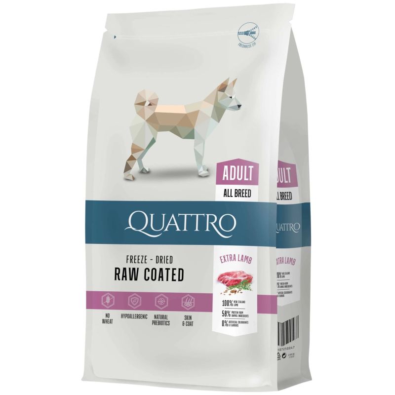Barība suņiem quattro jērs-rīsi 3kg