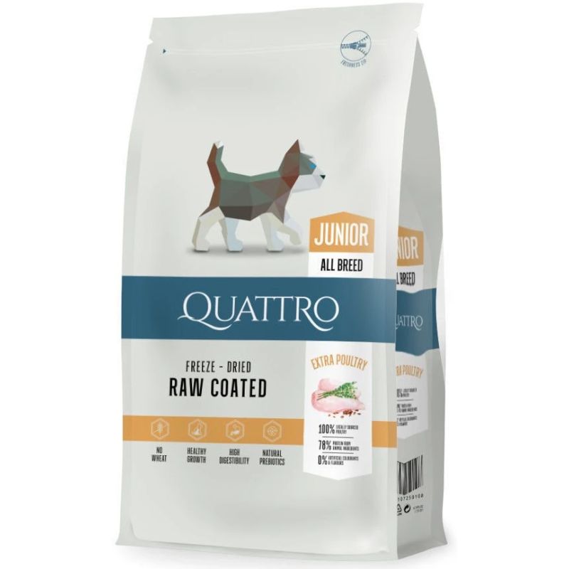 Barība kucēniem quattro putns 7kg