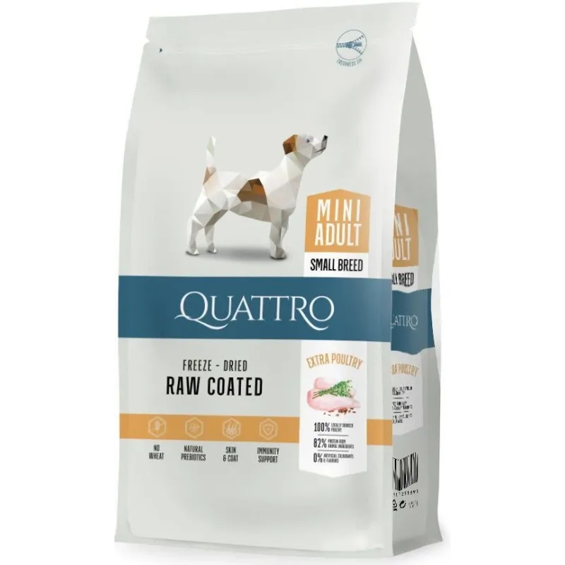 Sausā suņu barība Quattro, vistas gaļa, 7 kg