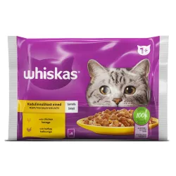 Kassi märgtoit Whiskas Chicken,turkey, kanaliha-kalkun, 0.085 kg x 4 tk