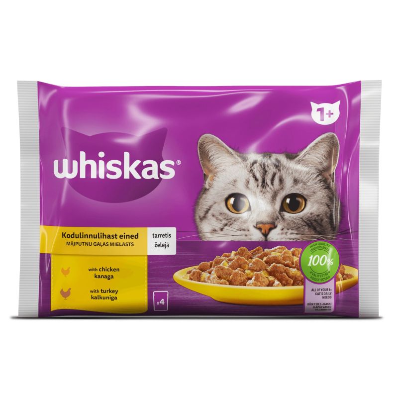 Konservi kaķiem whiskas vista-tīt.4x85g