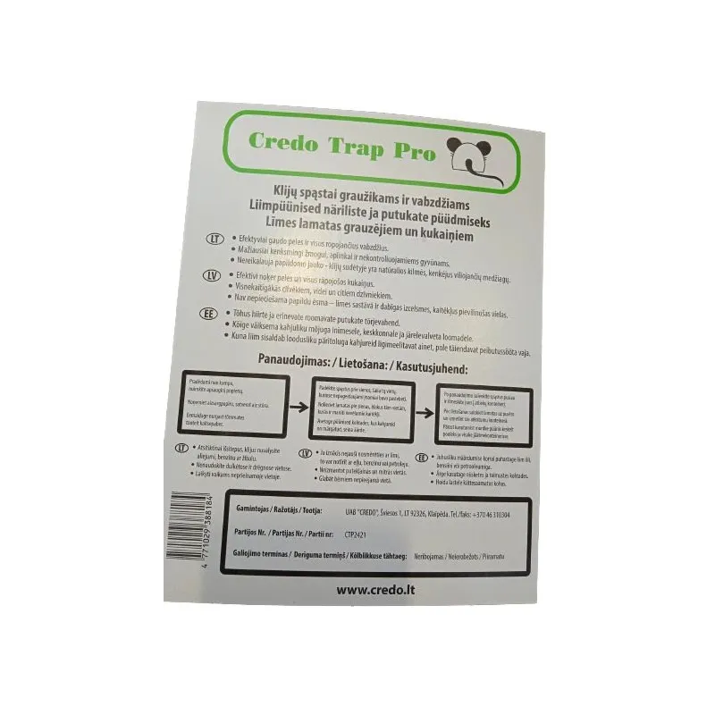 Slazds mušas, grauzēji, skudras Credo 4771029388184