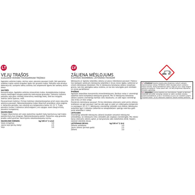 Mēslojums zālienam ilg. iedarb pav.7,5kg