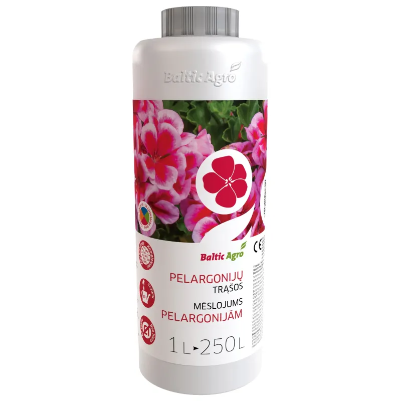 Mēslojums pelargonijām Baltic Agro, šķidrums, 1 l