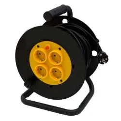 Extension Cord with Reel OKKO. 4 Outlets. 25 m
