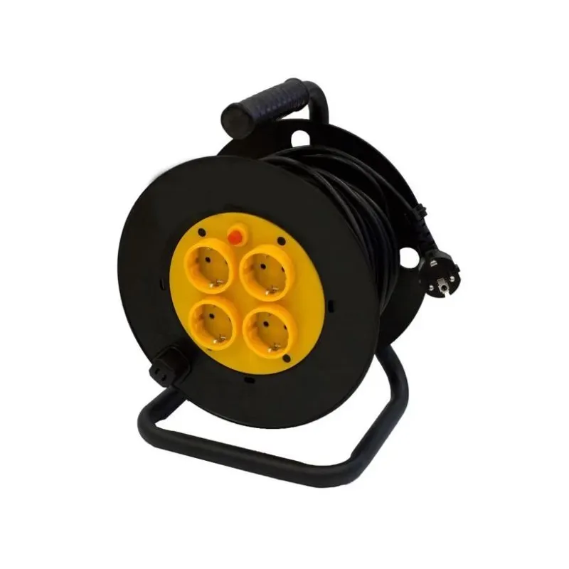 Pagarinātājs ar spoli Okko, 3 x 1 mm², 25 m, 4 ligzdas