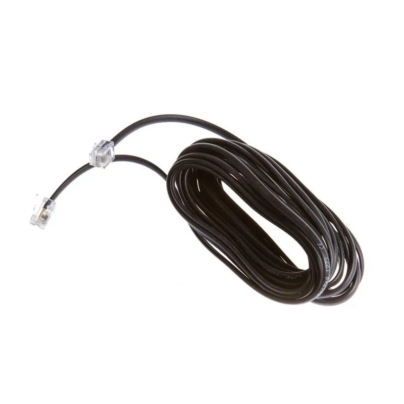 Vads telefonam Okko 6P4C, 5000 mm, melna krās.