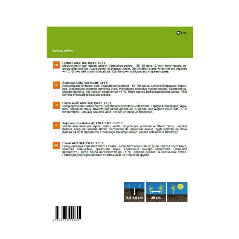 Sēklas salāti australische gele