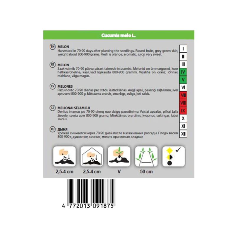 Sēklas melones charentais