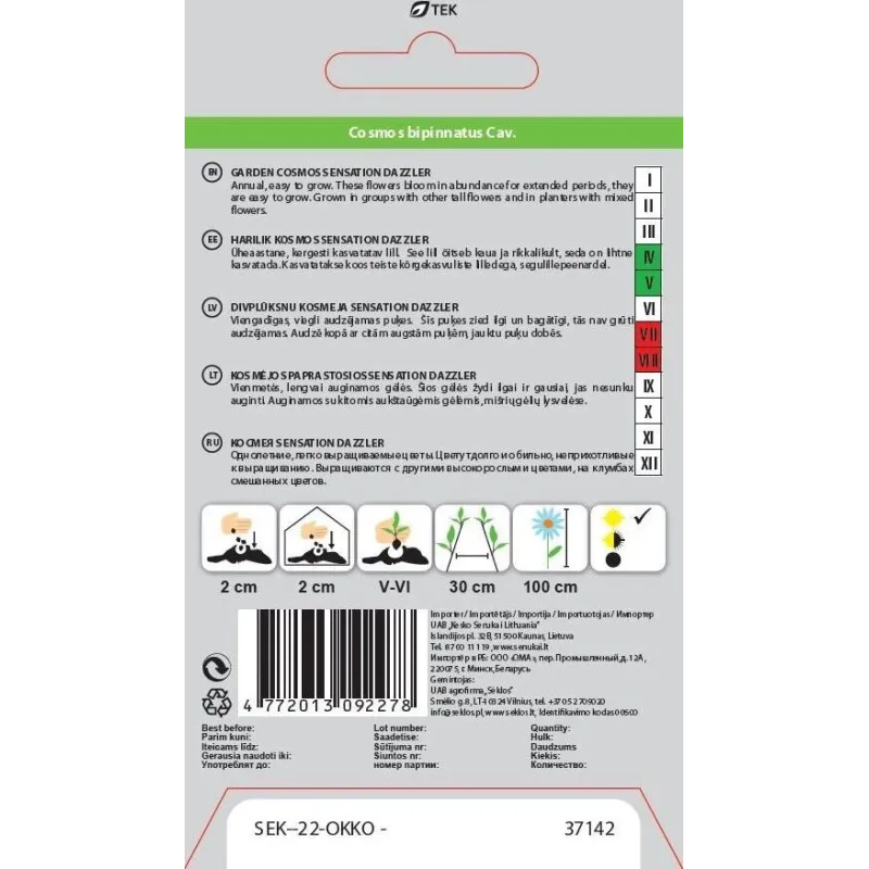 Sēklas Okko kosmejas Sensation Dazzler, 1 g