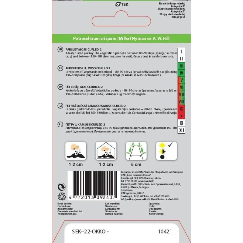 Okko Parsley Seeds Moss Curled 2, 1 g