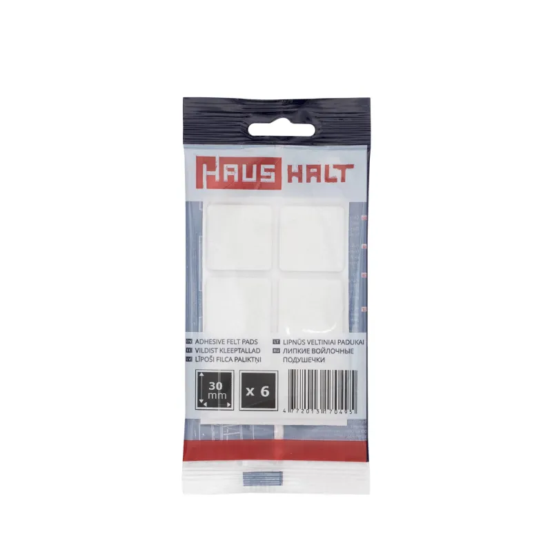 Baldų padukas Haushalt, balta sp., 3 cm x 3 cm, 6 vnt.