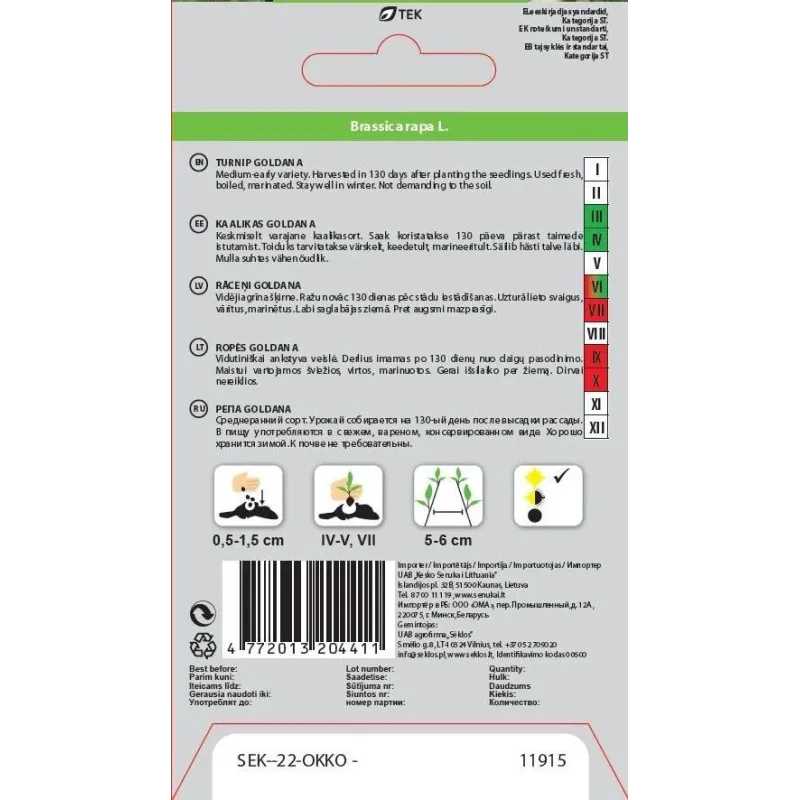 Sēklas rāceņi goldana