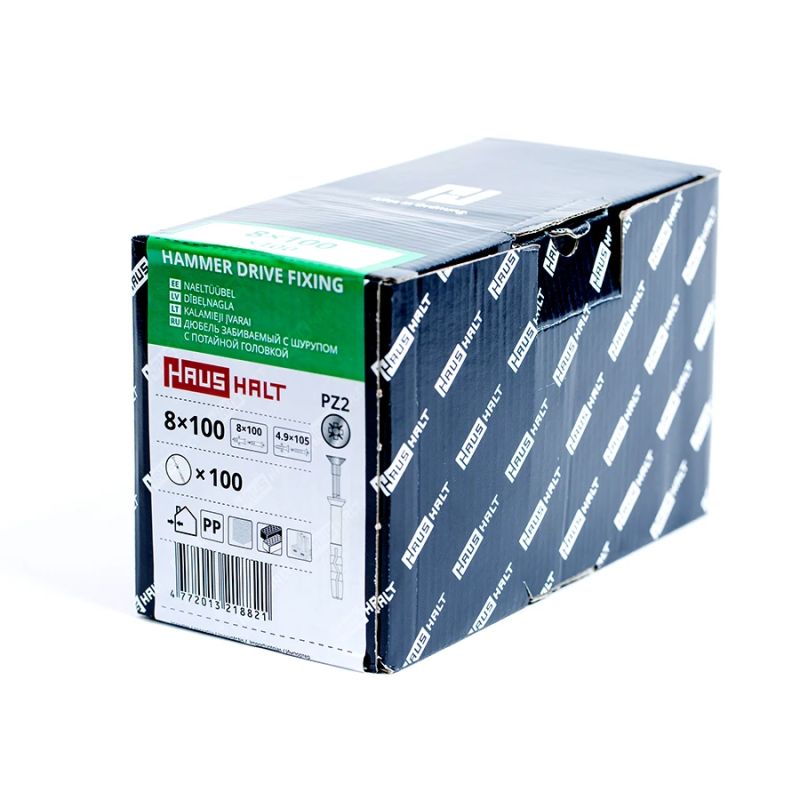 Dībeļnaglas 8 x 100 mm 100 gab.