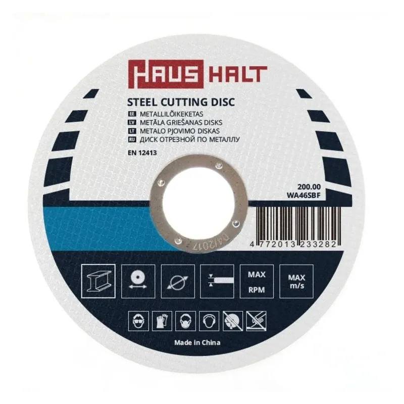 Griešanas disks leņķa slīpmašīnām Haushalt, 115 mm x 1 mm x 22.23 mm