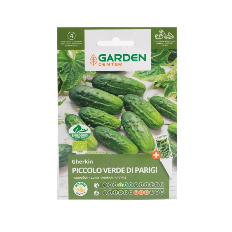 Sēklas Garden Center, gurķi Piccolo Verde Di Parigi, 0.5 g
