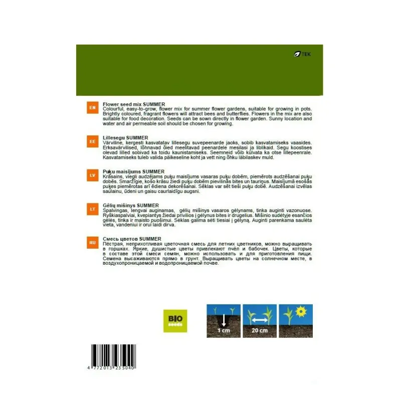 Sēklas Garden Center ziedu maisījums Summer, 2 g