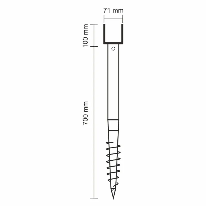 U-veida ieskrūvējama bukse Garden Center, 80 cm, cinks