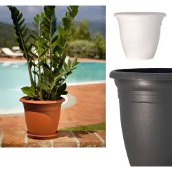 Gėlių vazonas Domoletti TE000050-100, plastikinis, ruda sp.