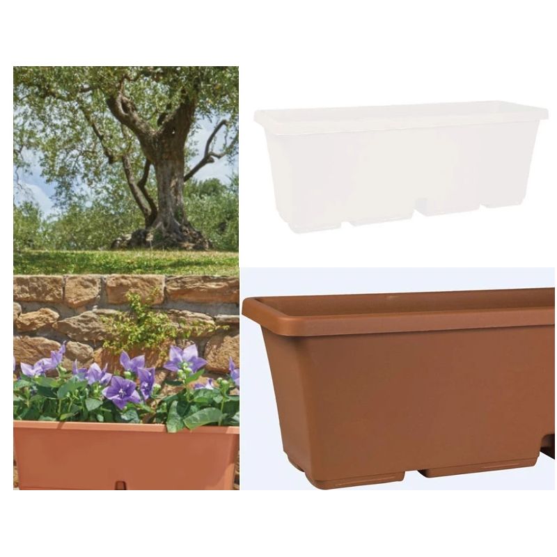 Plastm. puķu pods tbtisb50-110 d50 balts