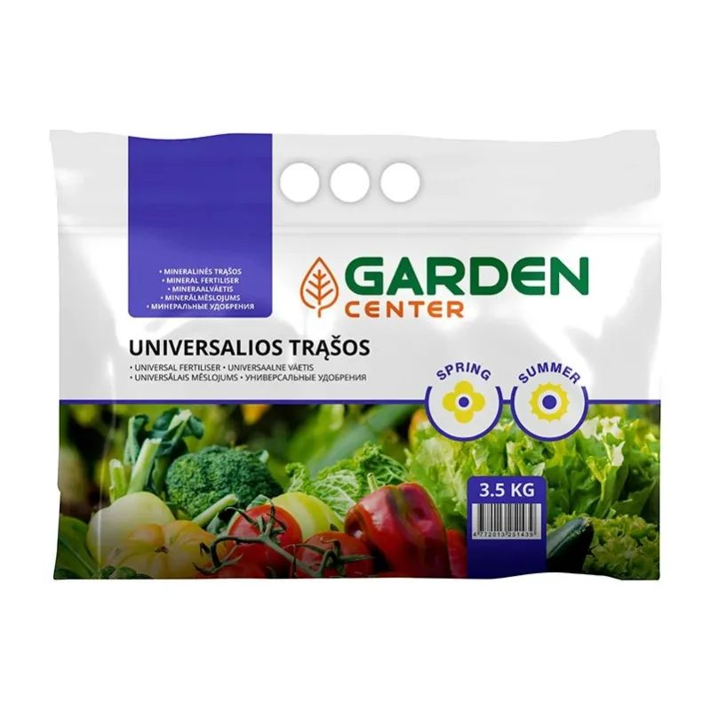 Mēslojums universāls, dārzam, dārza augiem Garden Center, granulēts, 3.5 kg