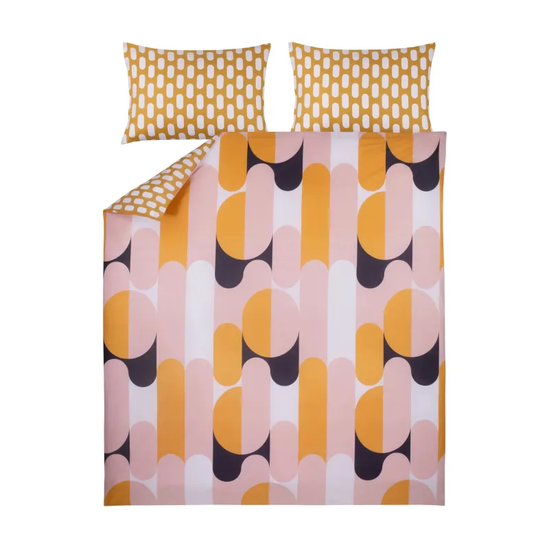 Gultas veļas komplekts Domoletti 13-51, dzeltena krās.-rozā krās., 200 x 220 cm